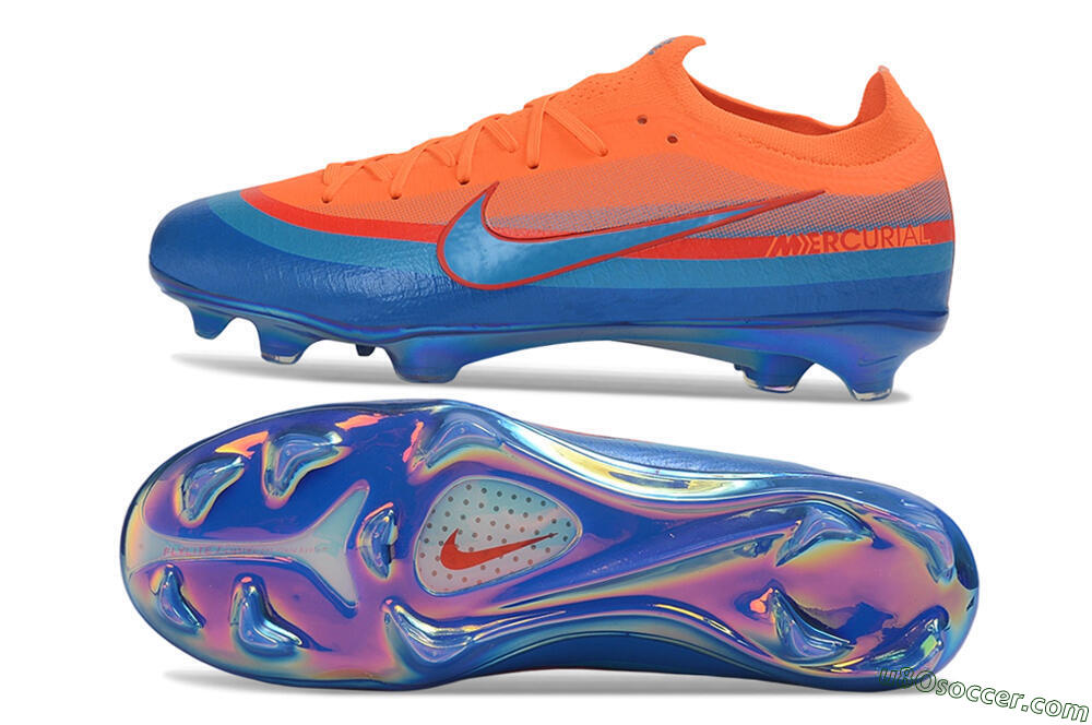 Nike Air Zoom Mercurial Vapor 17 Elite FG Firm Ground Soccer Cleats - Orange/Bright Orange/Royal Blue 0