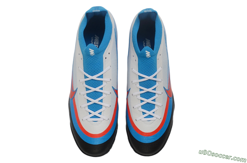 Nike Air Zoom Mercurial Vapor 17 Elite TF Artificial Turf Soccer Shoes - Blue/Baltic Blue/Bright Crimson 4