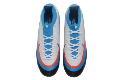 Nike Air Zoom Mercurial Vapor 17 Elite FG Firm Ground Soccer Cleats - White/Brilliant White/Laser Blue