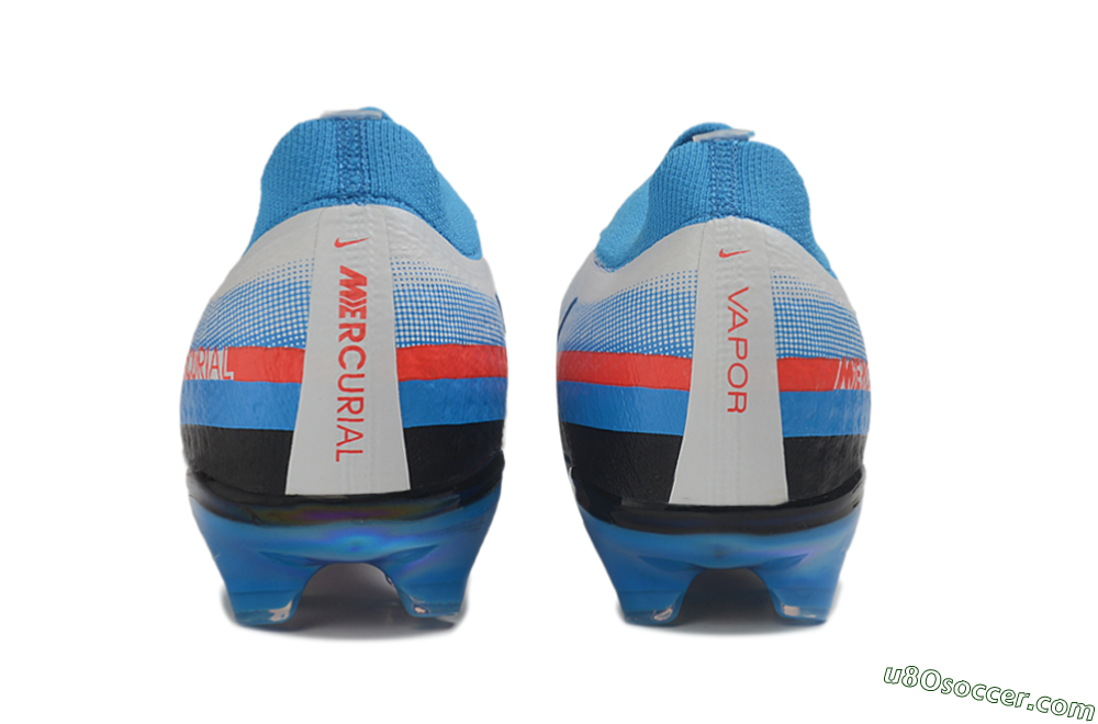 Nike Air Zoom Mercurial Vapor 17 Elite FG Firm Ground Soccer Cleats - White/Brilliant White/Laser Blue 5