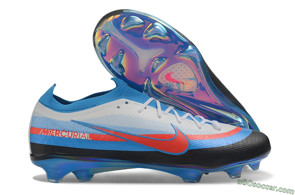 Nike Air Zoom Mercurial Vapor 17 Elite FG Firm Ground Soccer Cleats - White/Brilliant White/Laser Blue 1