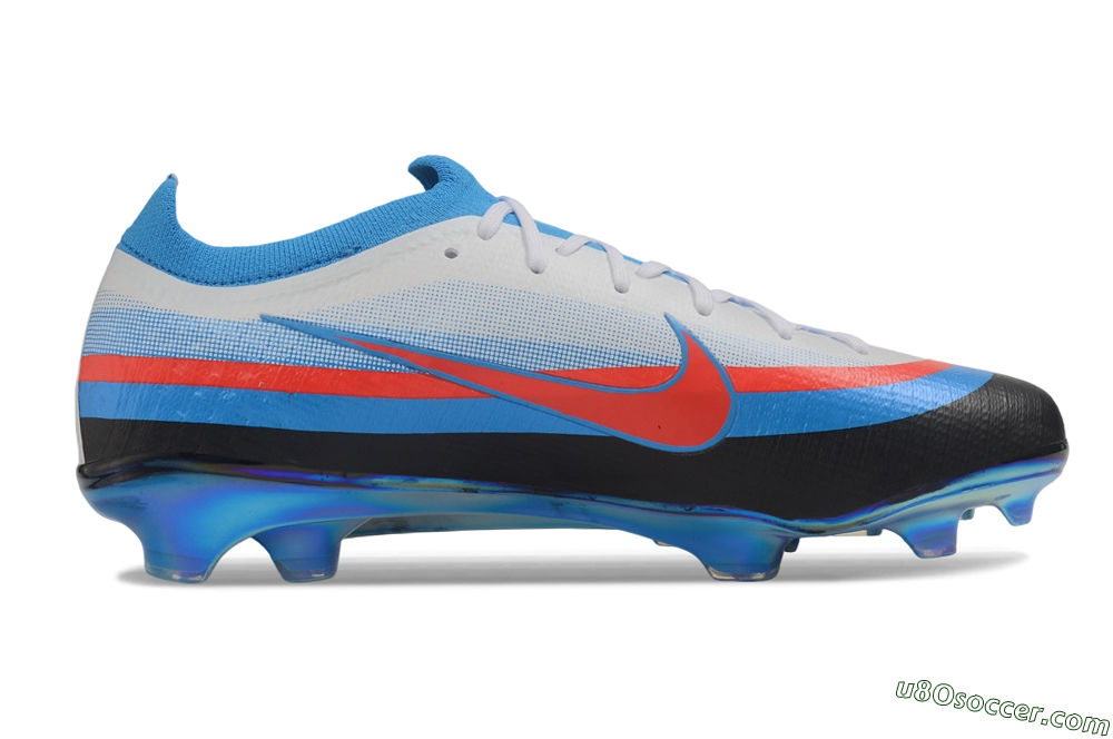 Nike Air Zoom Mercurial Vapor 17 Elite FG Firm Ground Soccer Cleats - White/Brilliant White/Laser Blue 7