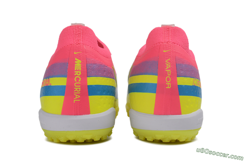 Nike Air Zoom Mercurial Vapor 17 Elite TF Artificial Turf Soccer Shoes - Pink/Electric Pink/Volt Yellow 5