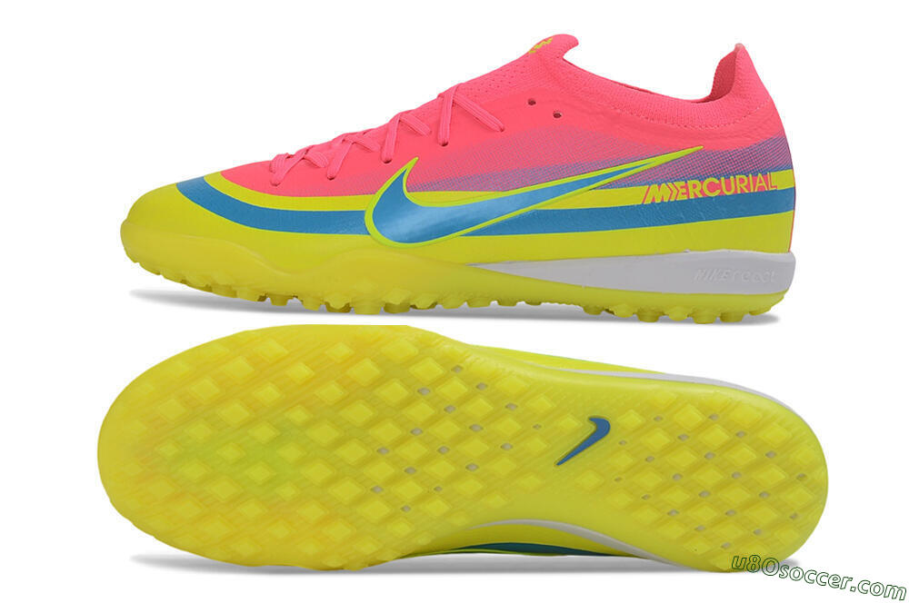 Nike Air Zoom Mercurial Vapor 17 Elite TF Artificial Turf Soccer Shoes - Pink/Electric Pink/Volt Yellow 0