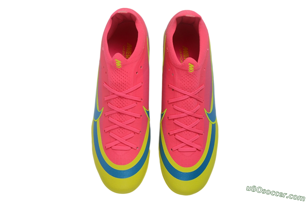 Nike Air Zoom Mercurial Vapor 17 Elite FG Firm Ground Soccer Cleats - Yellow/Hyper Pink/Baltic Blue 4