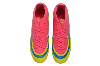 Nike Air Zoom Mercurial Vapor 17 Elite FG Firm Ground Soccer Cleats - Yellow/Hyper Pink/Baltic Blue