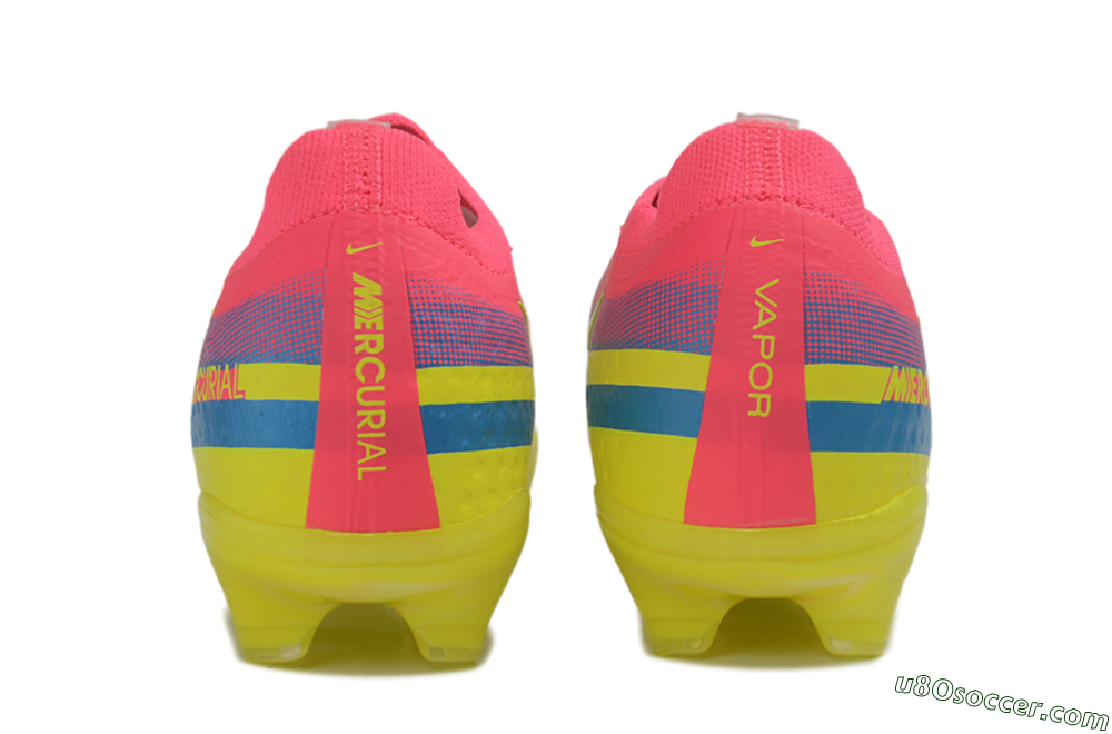 Nike Air Zoom Mercurial Vapor 17 Elite FG Firm Ground Soccer Cleats - Yellow/Hyper Pink/Baltic Blue 5