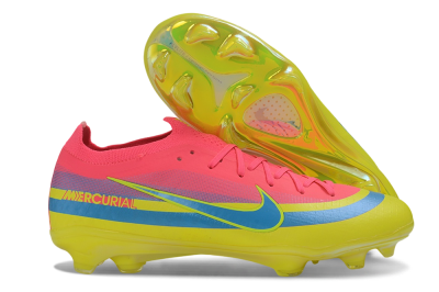 Nike Air Zoom Mercurial Vapor 17 Elite FG Firm Ground Soccer Cleats - Yellow/Hyper Pink/Baltic Blue