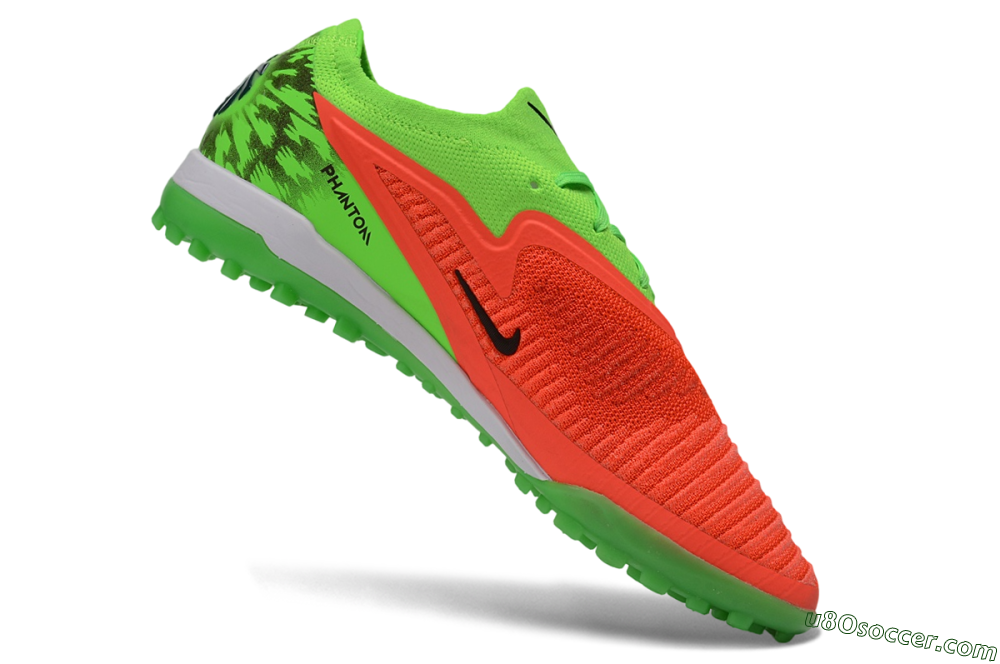 Nike Phantom 6 Elite Low TF Artificial Turf Soccer Shoes - Green/Electric Green/Total Orange 4