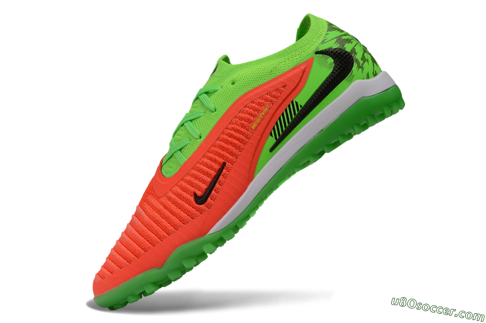 Nike Phantom 6 Elite Low TF Artificial Turf Soccer Shoes - Green/Electric Green/Total Orange 5