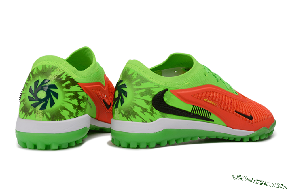 Nike Phantom 6 Elite Low TF Artificial Turf Soccer Shoes - Green/Electric Green/Total Orange 6