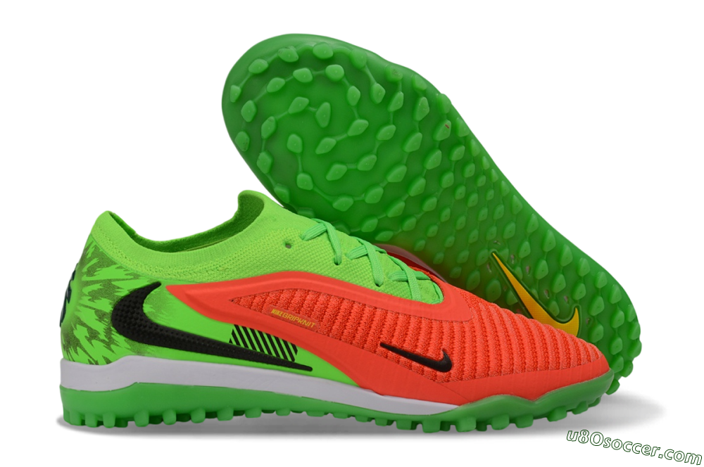 Nike Phantom 6 Elite Low TF Artificial Turf Soccer Shoes - Green/Electric Green/Total Orange 1