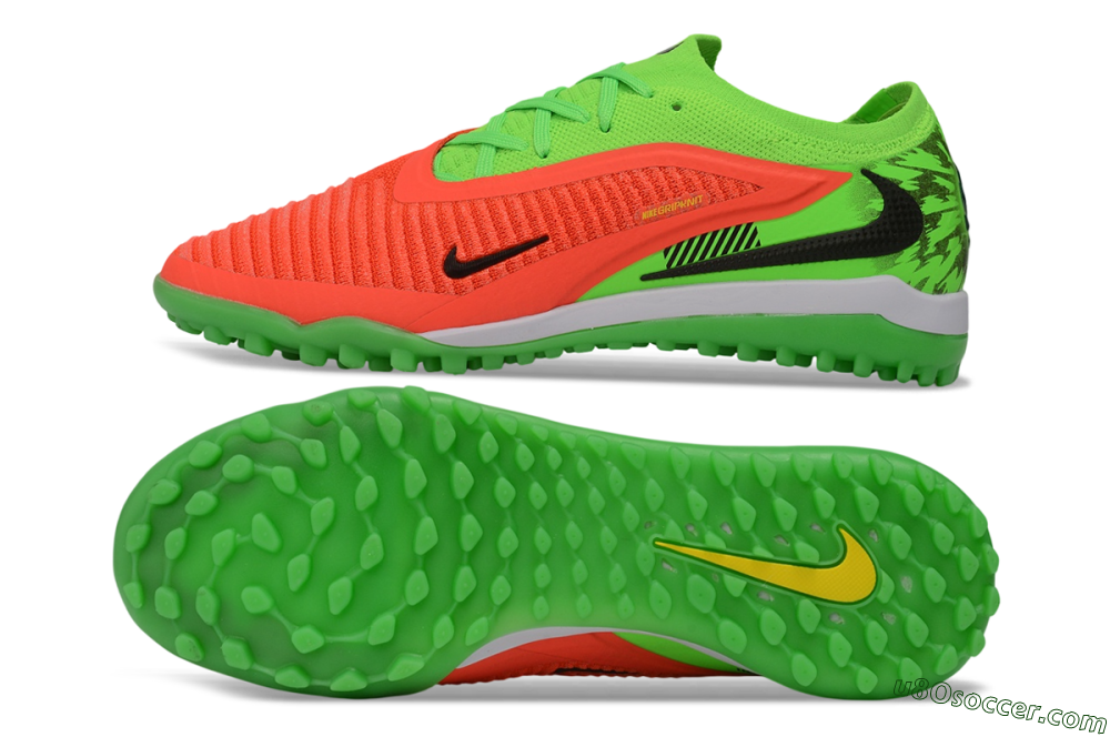 Nike Phantom 6 Elite Low TF Artificial Turf Soccer Shoes - Green/Electric Green/Total Orange 0