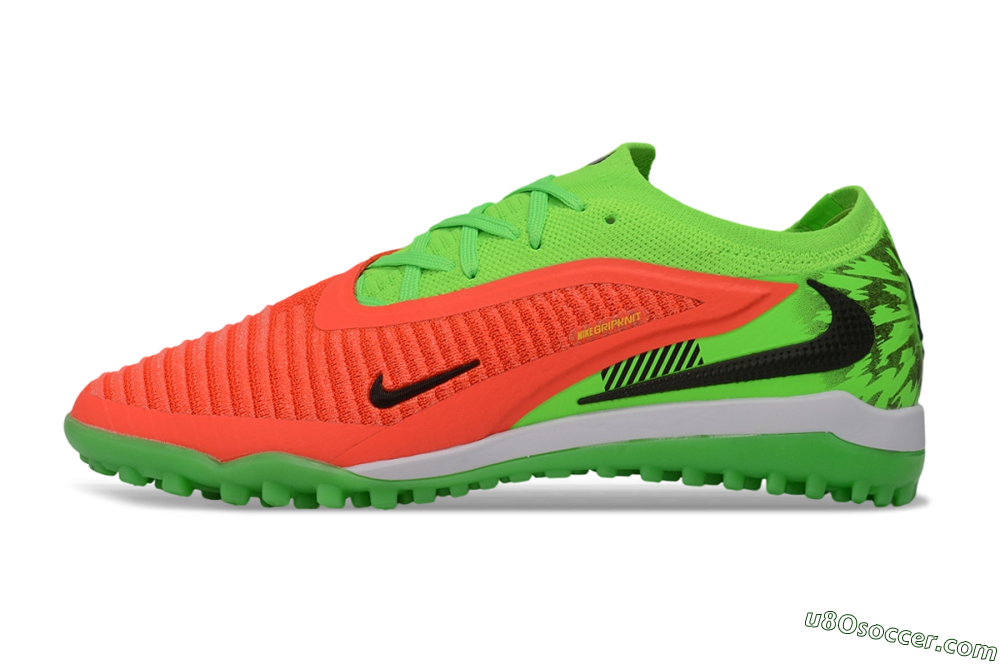 Nike Phantom 6 Elite Low TF Artificial Turf Soccer Shoes - Green/Electric Green/Total Orange 2