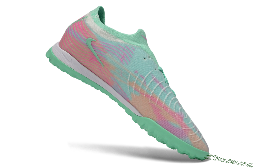 Nike Phantom GX 2 Elite TF Artificial Turf Soccer Shoes - Green/Mint Foam/Hyper Pink 4