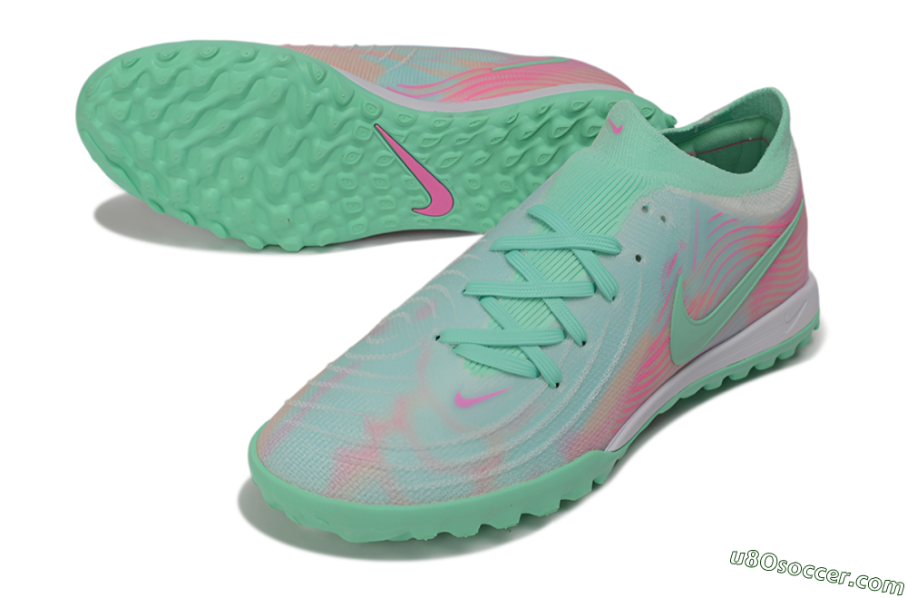 Nike Phantom GX 2 Elite TF Artificial Turf Soccer Shoes - Green/Mint Foam/Hyper Pink 3