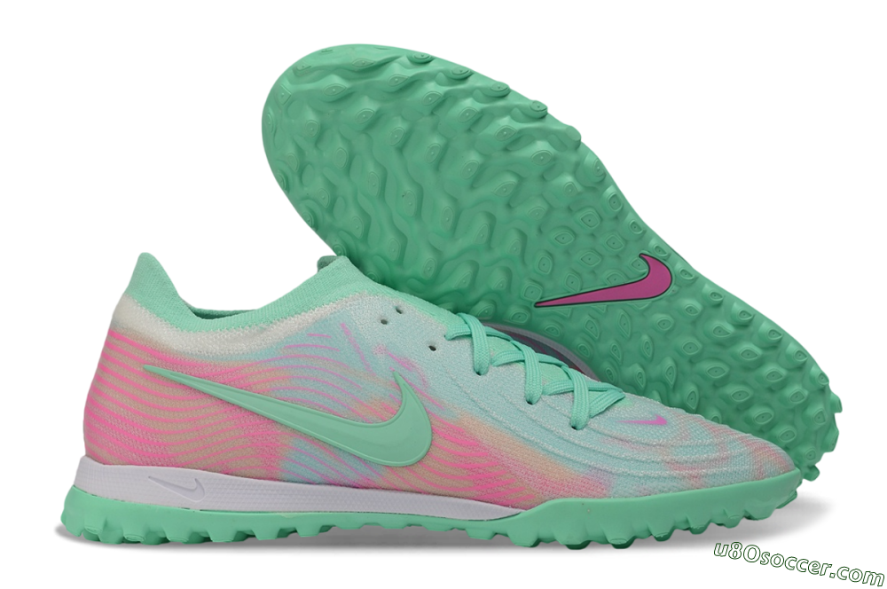 Nike Phantom GX 2 Elite TF Artificial Turf Soccer Shoes - Green/Mint Foam/Hyper Pink 1