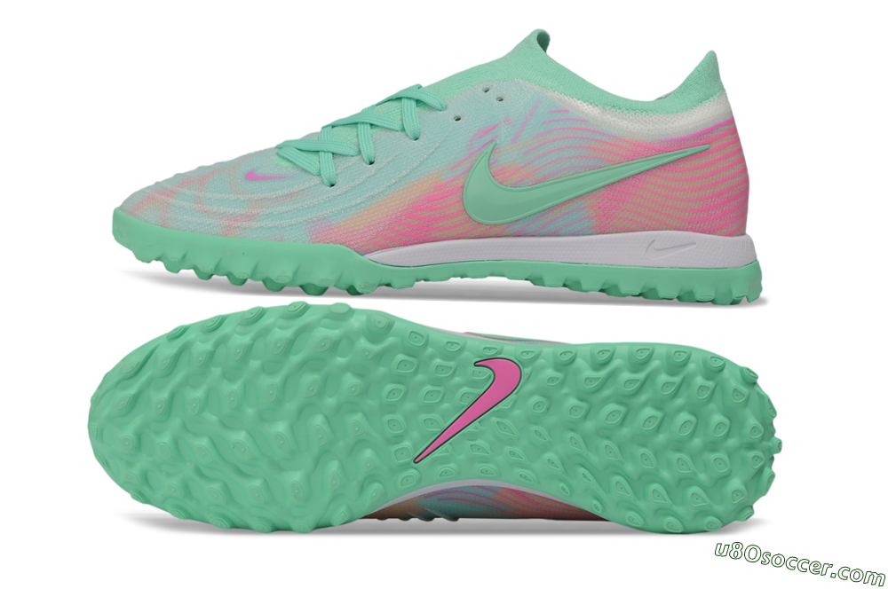 Nike Phantom GX 2 Elite TF Artificial Turf Soccer Shoes - Green/Mint Foam/Hyper Pink 0
