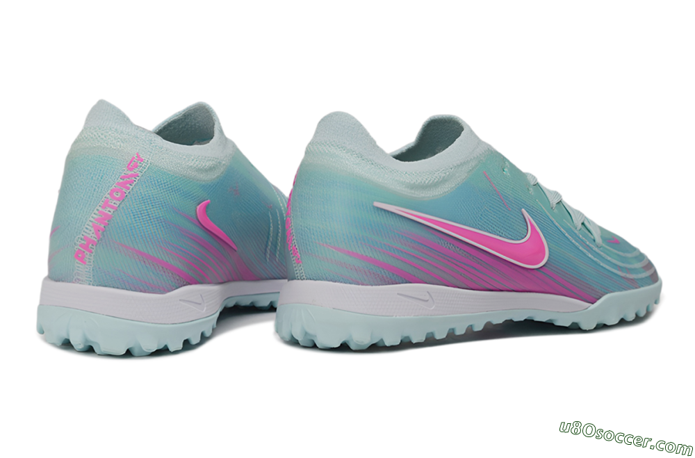 Nike Phantom GX 2 Elite TF Artificial Turf Soccer Shoes - Turquoise/Aurora Green/Hyper Pink 6