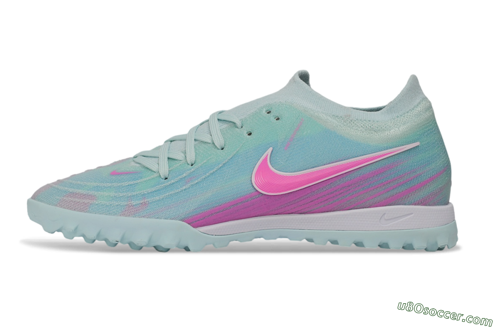 Nike Phantom GX 2 Elite TF Artificial Turf Soccer Shoes - Turquoise/Aurora Green/Hyper Pink 2