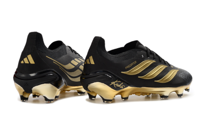 Adidas Predator 26 Elite FG Firm Ground Soccer Cleats - Black/Core Black/Metallic Gold