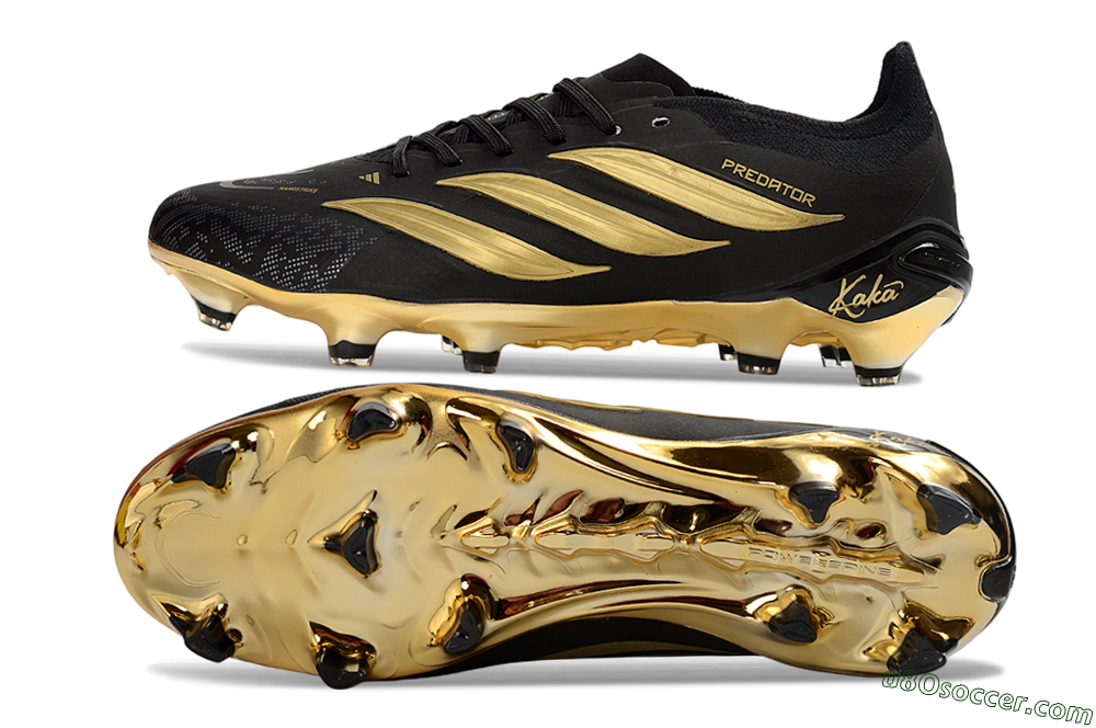 Adidas Predator 26 Elite FG Firm Ground Soccer Cleats - Black/Core Black/Metallic Gold 0