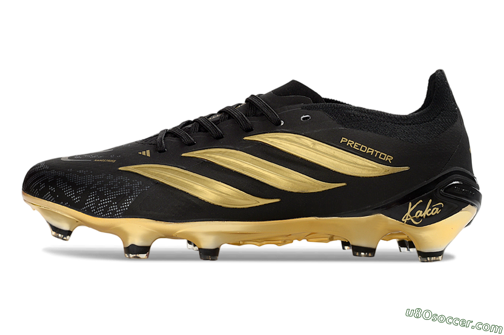 Adidas Predator 26 Elite FG Firm Ground Soccer Cleats - Black/Core Black/Metallic Gold 2