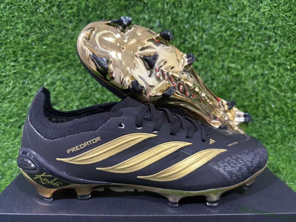 Adidas Predator 26 Elite FG Firm Ground Soccer Cleats - Black/Core Black/Metallic Gold