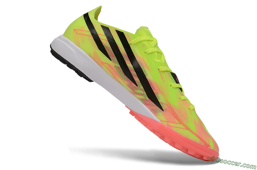 Adidas F50 Hyperfast Pro TF Artificial Turf Soccer Shoes - Yellow/Solar Yellow/Lucid Pink 4