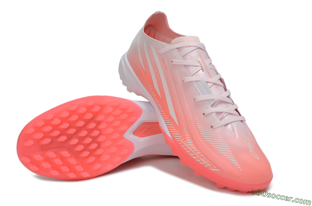 Adidas F50 Hyperfast Pro TF Artificial Turf Soccer Shoes - Pink/Flash Aqua/Solar Pink 3