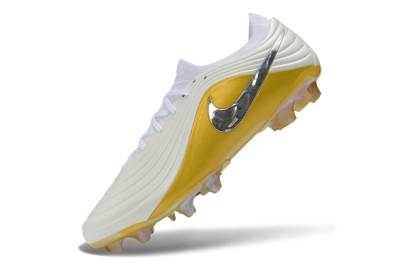 Nike Tiempo Legend 11 Elite FG Firm Ground Soccer Cleats - White/Metallic Gold/Chrome