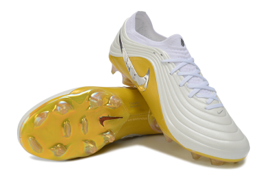 Nike Tiempo Legend 11 Elite FG Firm Ground Soccer Cleats - White/Metallic Gold/Chrome