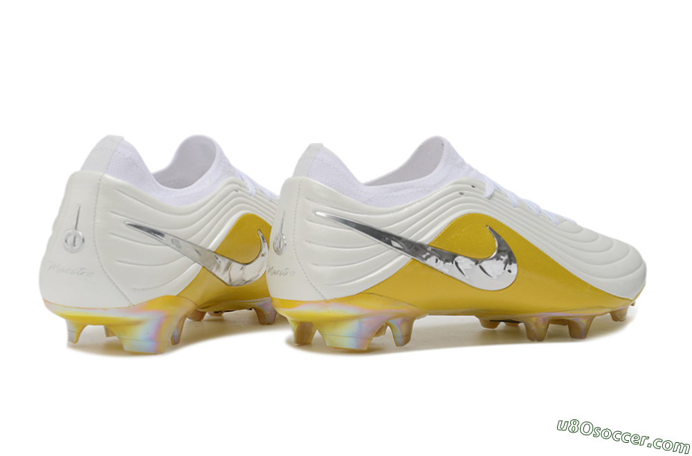 Nike Tiempo Legend 11 Elite FG Firm Ground Soccer Cleats - White/Metallic Gold/Chrome 6