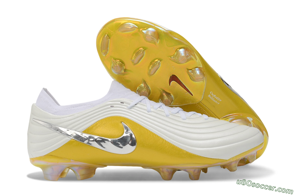 Nike Tiempo Legend 11 Elite FG Firm Ground Soccer Cleats - White/Metallic Gold/Chrome 1