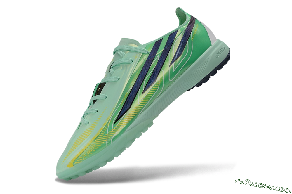 Adidas F50 Hyperfast Pro TF Artificial Turf Soccer Shoes - Green/Mint Rush/Dark Navy 5