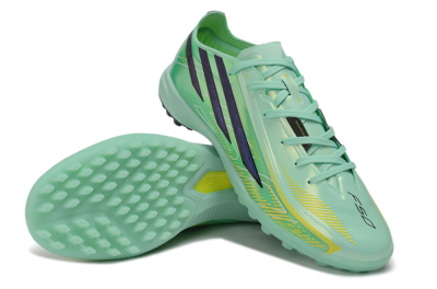 Adidas F50 Hyperfast Pro TF Artificial Turf Soccer Shoes - Green/Mint Rush/Dark Navy