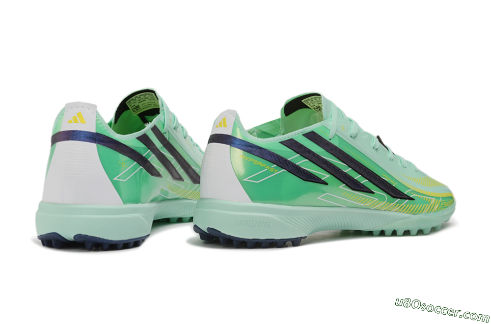 Adidas F50 Hyperfast Pro TF Artificial Turf Soccer Shoes - Green/Mint Rush/Dark Navy 6