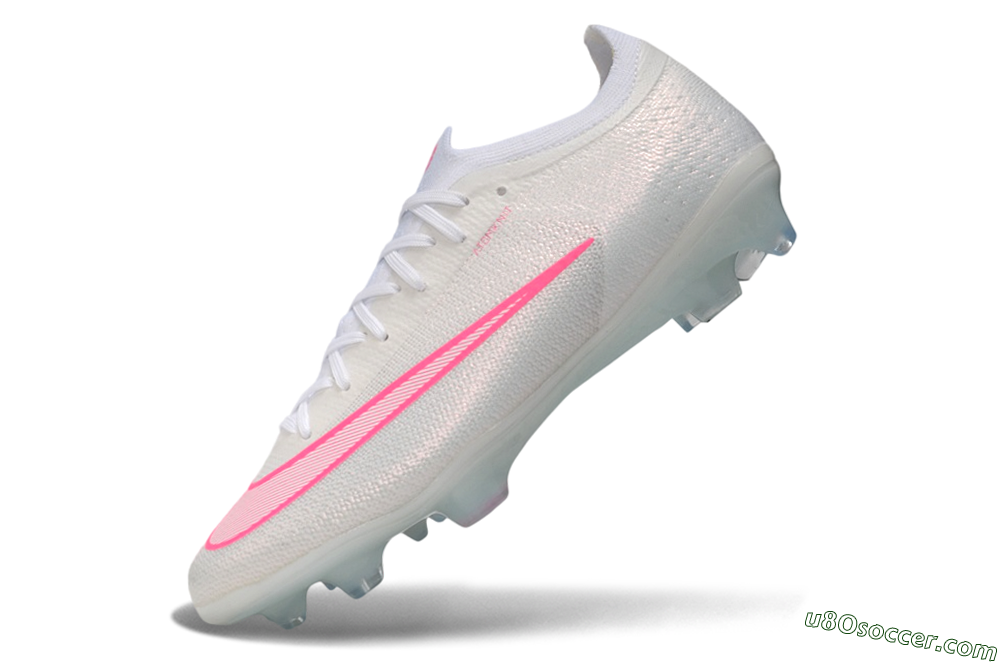 Nike Air Zoom Mercurial Vapor 17 Elite FG Firm Ground Soccer Cleats - White/White/Hyper Pink 5
