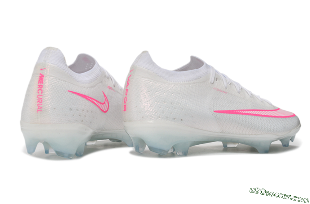 Nike Air Zoom Mercurial Vapor 17 Elite FG Firm Ground Soccer Cleats - White/White/Hyper Pink 6