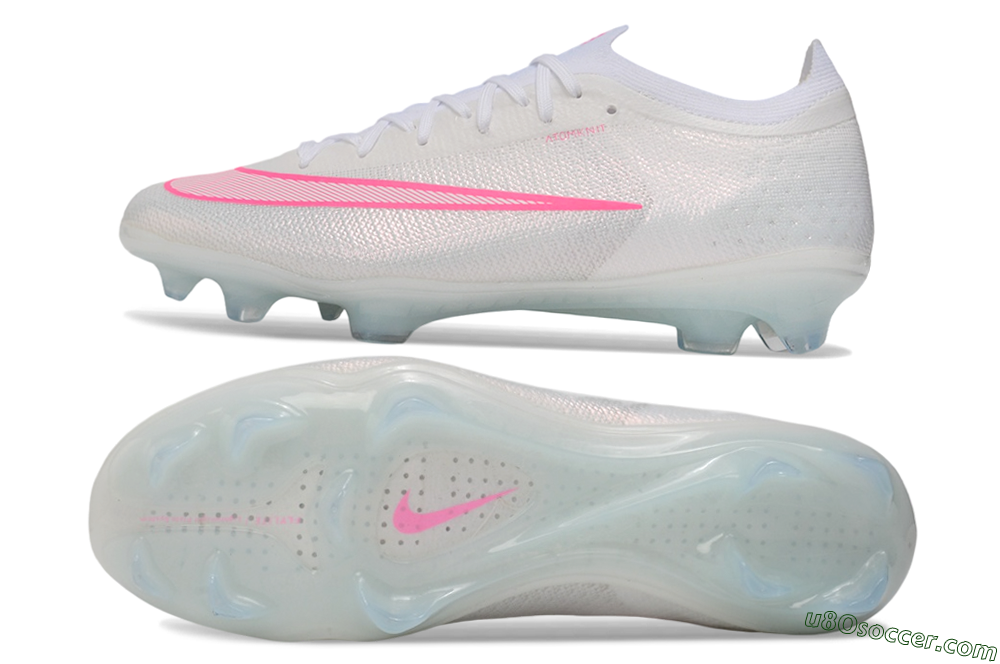Nike Air Zoom Mercurial Vapor 17 Elite FG Firm Ground Soccer Cleats - White/White/Hyper Pink 0