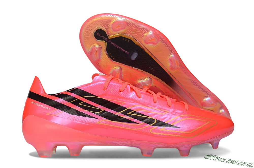 Adidas F50 Hyperfast Evo FG Firm Ground Soccer Cleats - Pink/Solar Pink/Core Black 1