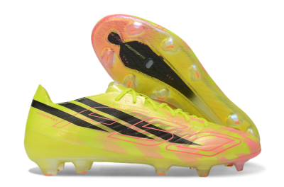 Adidas F50 Hyperfast Evo FG Firm Ground Soccer Cleats - Yellow/Solar Yellow/Lucid Pink