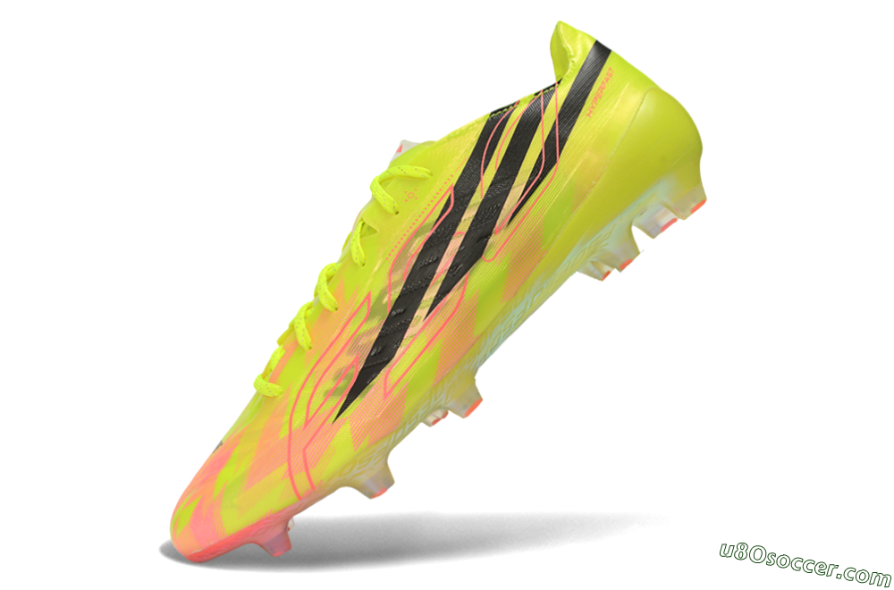 Adidas F50 Hyperfast Evo FG Firm Ground Soccer Cleats - Yellow/Solar Yellow/Lucid Pink 5