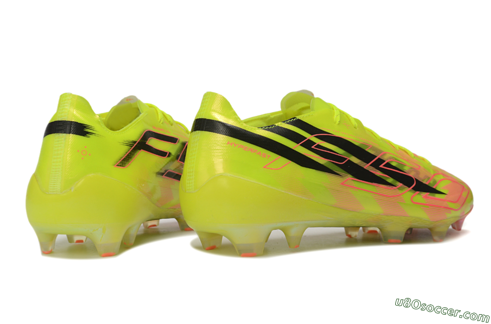 Adidas F50 Hyperfast Evo FG Firm Ground Soccer Cleats - Yellow/Solar Yellow/Lucid Pink 6