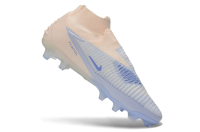 Nike Phantom 6 Elite High FG Firm Ground Soccer Cleats - Beige/Peach/Periwinkle