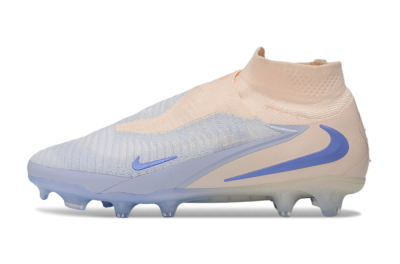 Nike Phantom 6 Elite High FG Firm Ground Soccer Cleats - Beige/Peach/Periwinkle