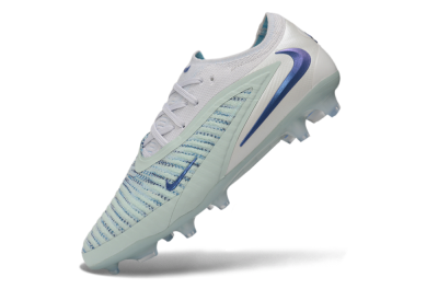 Nike Phantom 6 Elite Low FG Firm Ground Soccer Cleats - White/Glacier Blue/Metallic Royal