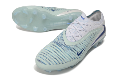 Nike Phantom 6 Elite Low FG Firm Ground Soccer Cleats - White/Glacier Blue/Metallic Royal