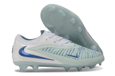 Nike Phantom 6 Elite Low FG Firm Ground Soccer Cleats - White/Glacier Blue/Metallic Royal