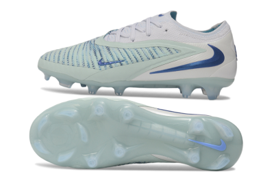 Nike Phantom 6 Elite Low FG Firm Ground Soccer Cleats - White/Glacier Blue/Metallic Royal